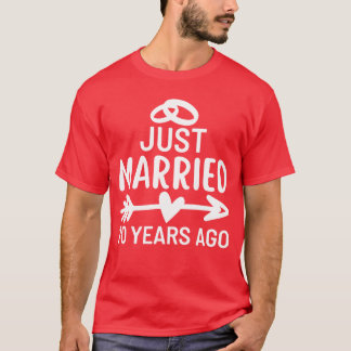 Camiseta Acaban de casarse hace 70 años aniversario de boda