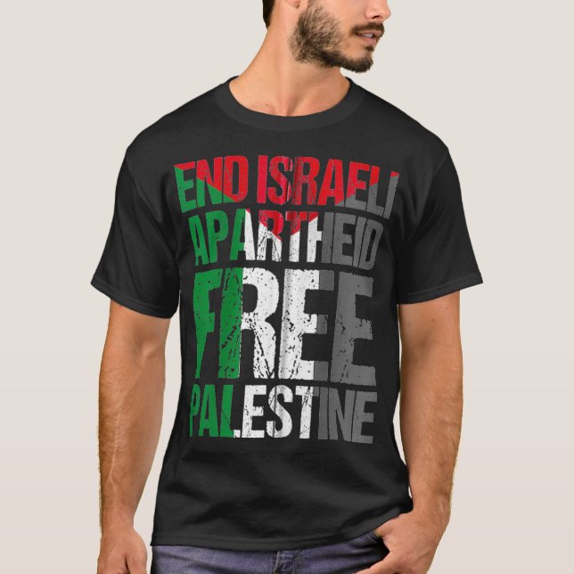 Camiseta Acabar con el apartheid israelí liberar a Palestin (Anverso)