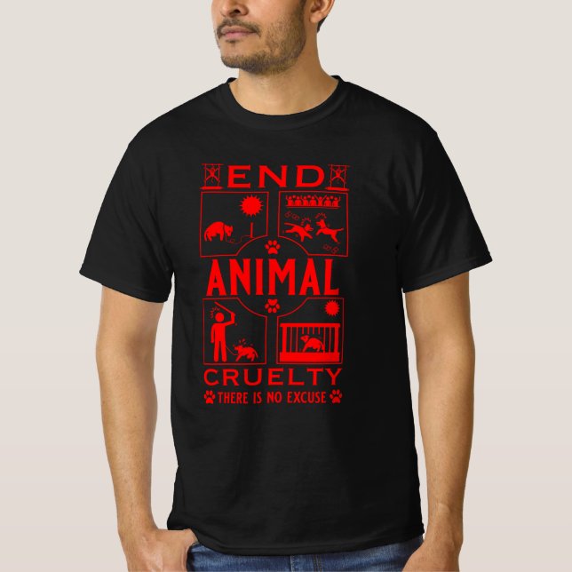 Camiseta Acabar con la crueldad animal (Anverso)