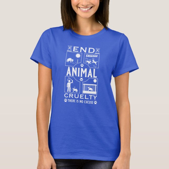 Camiseta Acabar con la crueldad animal (Anverso)