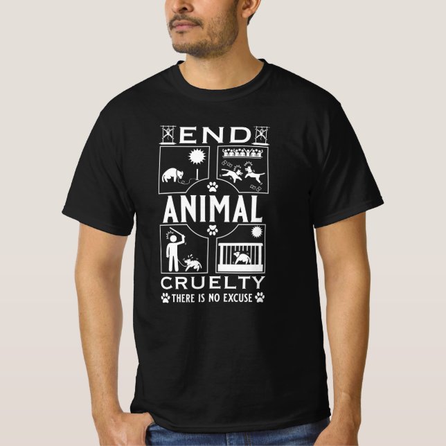 Camiseta Acabar con la crueldad animal (Anverso)