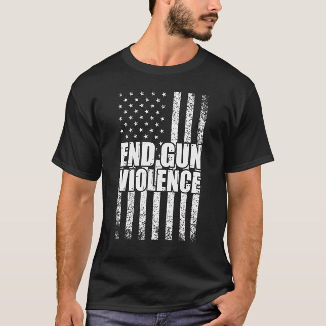 Camiseta Acabar con la violencia en las armas (Anverso)