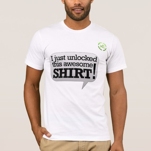 Camiseta ¡Acabo de abrir esta magnífica camisa! (Anverso)