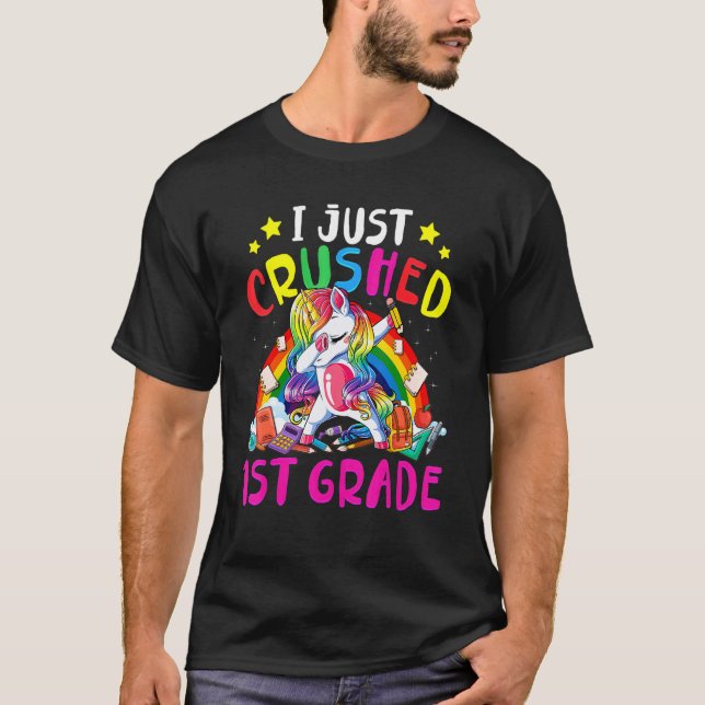Camiseta Acabo De Aplastar A Unicornio De 1er Grado A S (Anverso)