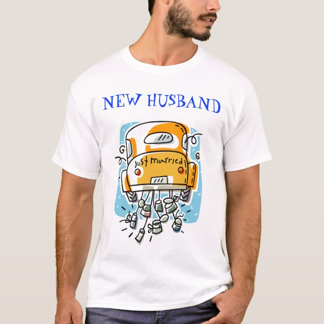 Camiseta Acabo de casar (2A), NUEVO MARIDO (Anverso)