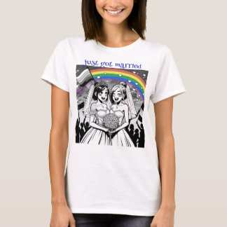 Camiseta Acabo de casarme, LGBT, familia moderna
