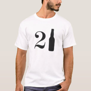 Camiseta Acabo de convertir 21 botella de cerveza en cumple