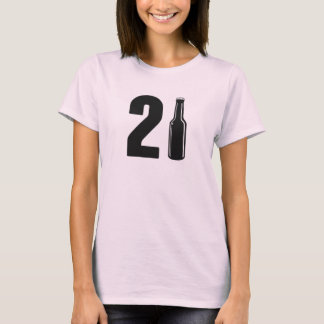 Camiseta Acabo de convertir 21 botella de cerveza en cumple