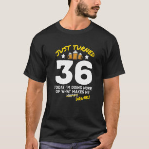 Camiseta Acabo de cumplir 36 años bebiendo cerveza 36 cumpl