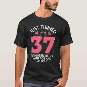 Camiseta Acabo De Cumplir 37 Vinos Mejor Con 37 Años