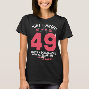 Camiseta Acabo de cumplir 49 años bebiendo vino 49 cumpleañ