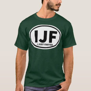 Camiseta Acabo De Farnar Al Pegatina IJF Abreviatura Oval S