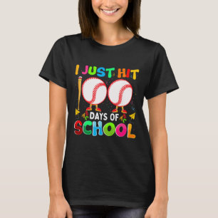Camiseta Acabo De Ganar 100 Días De Béisbol Escolar Niño De