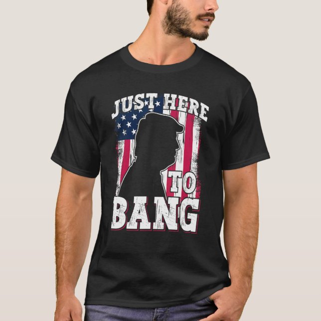 Camiseta Acabo de llegar al Bang 4 de julio Bandera America (Anverso)