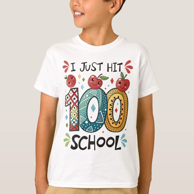 Camiseta Acabo de recibir 100 días de celebración escolar (Anverso)