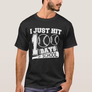 Camiseta Acabo de recibir 100 días del Béisbol Feliz 100° D
