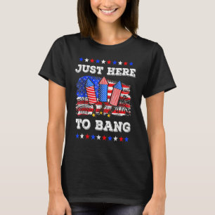 Camiseta Acabo De Venir A Bang Firework Bandera Estadounide