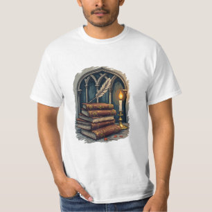 Camiseta Academia Oscura Biblioteca de Vintage Estética par