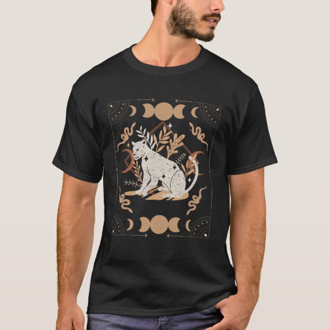 Camiseta Academia Oscura Boho Celestial Estético Tarot Leop (Anverso)