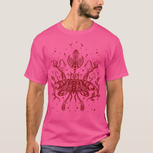 Camiseta Academia Oscura Cristales Hongos Moth Moon Phases