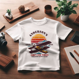 Camiseta Academia Retro del Piloto de Aviones Vintage Perso