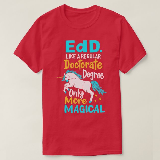 Camiseta Académico de investigación de doctorado en educaci (Diseño del anverso)
