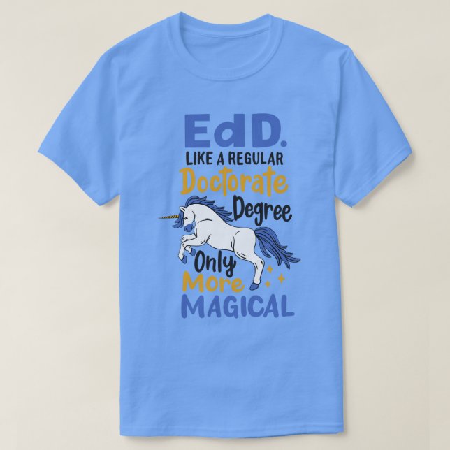 Camiseta Académico de investigación doctorada de Edd Educat (Diseño del anverso)