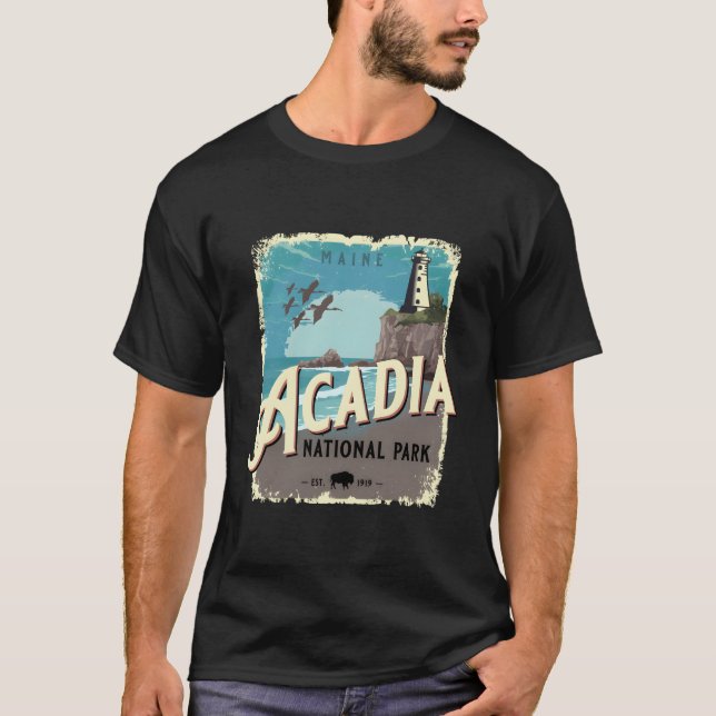 Camiseta Acadia National Park Maine Travel Style (Anverso)