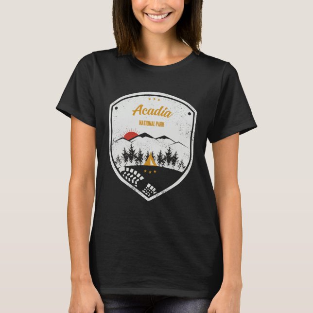Camiseta Acadia  National Park Retro Souvenir (Anverso)