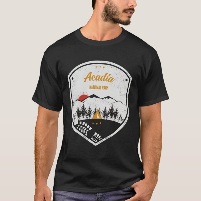 Camiseta Acadia  National Park Retro Souvenir (Anverso)