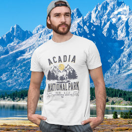 Camiseta Acadia National Park Vintage Landscape