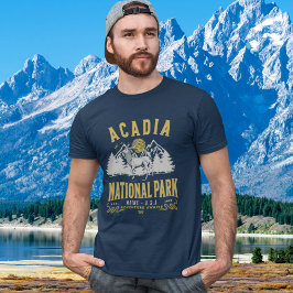 Camiseta Acadia National Park Vintage Landscape