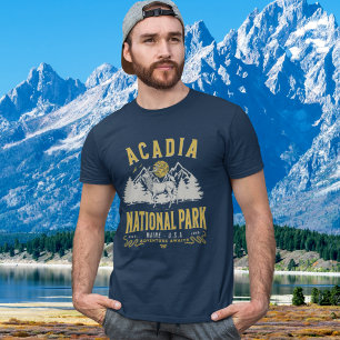 Camiseta Acadia National Park Vintage Landscape