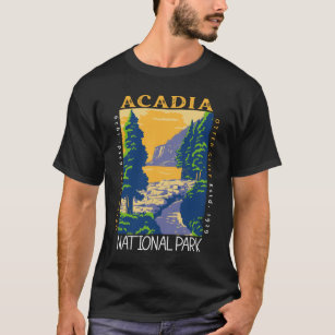 Camiseta Acadia Parque Nacional Bar Harbour Otter Cliff Ret
