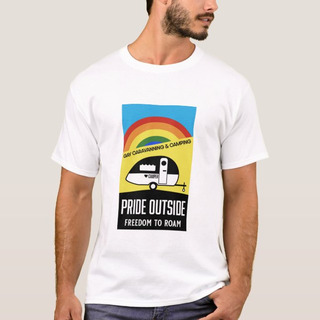 Camiseta Acampada de caravanas gay (Anverso)