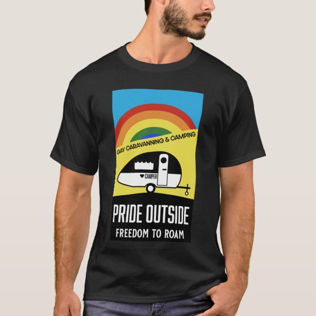 Camiseta Acampada de caravanas gay (Anverso)