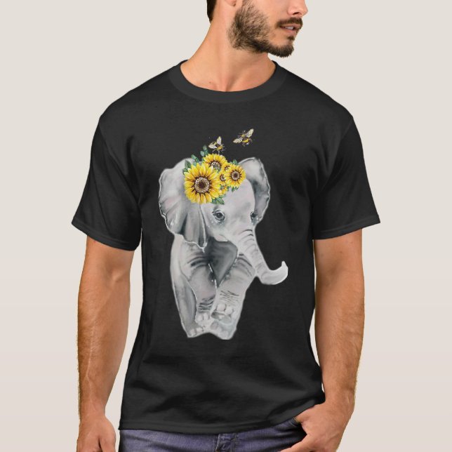 Camiseta Acampada de verano senderismo girasol Elephant Bum (Anverso)