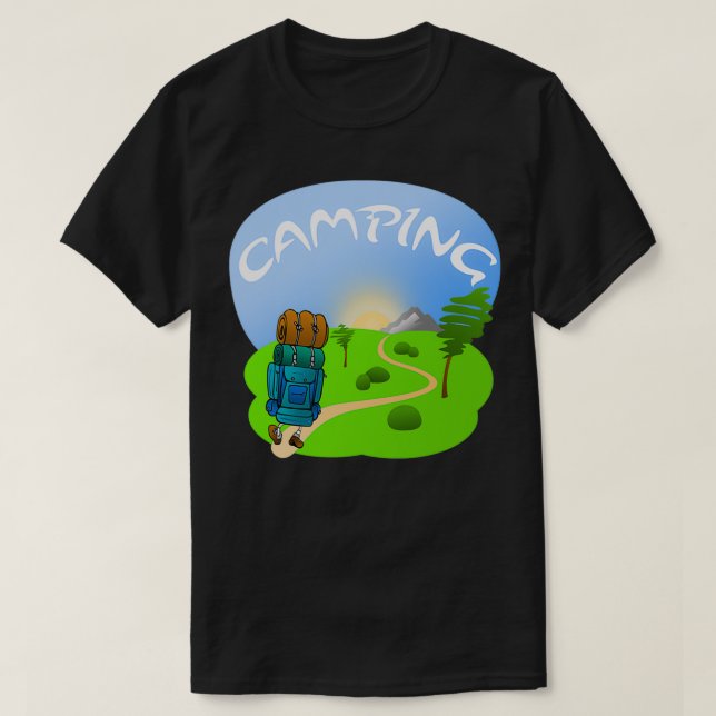 Camiseta Acampada divertida (Diseño del anverso)