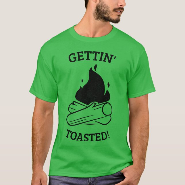Camiseta Acampada divertida Gettinoasted (Anverso)