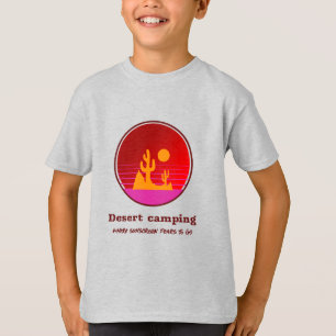 Camiseta Acampada en el desierto donde el protector solar n