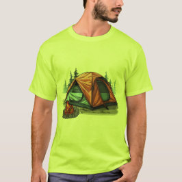 Camiseta Acampada en verde