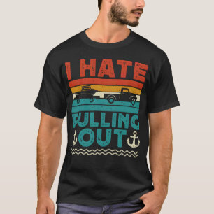 Camiseta Acampada Odio sacar retro caravana