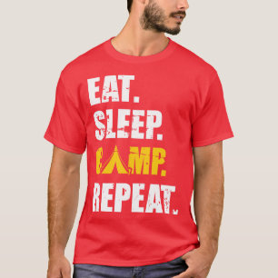 Camiseta Acampada repetida en el campamento de sueño
