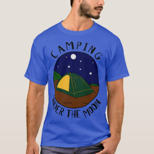 Camiseta Acampando Bajo La Luna Campamento Natural De Veran