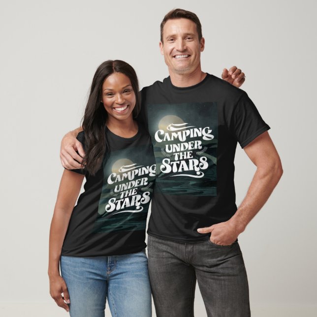 Camiseta acampando bajo las estrellas (Unisexo)