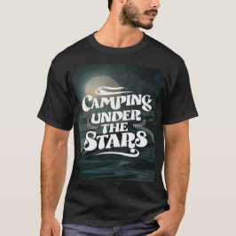 Camiseta acampando bajo las estrellas