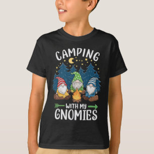 Camiseta Acampando con mis gnomos Aventura de camping de gn