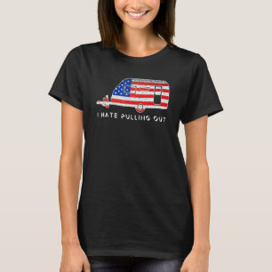 Camiseta Acampando Patriota Odio Sacar A Trailer De Viajes
