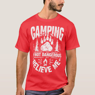 Camiseta Acampando peligroso