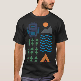 Camiseta acampar al aire libre